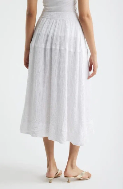 Bernardo Crinkle Maxi Skirt In White