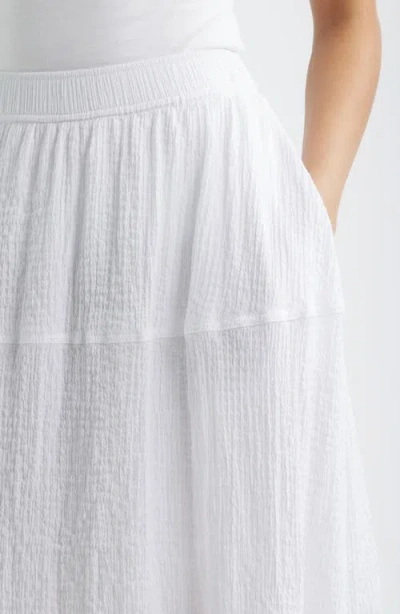 Bernardo Crinkle Maxi Skirt In White
