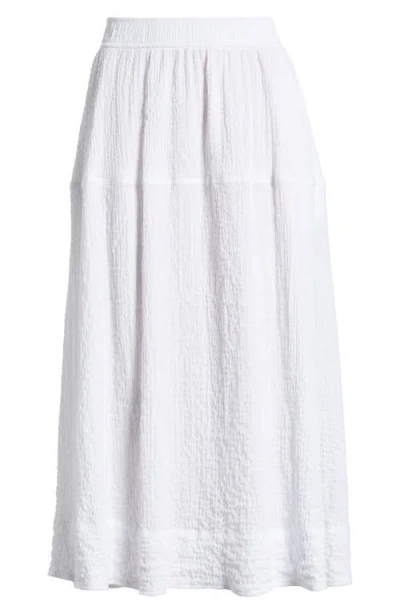 Bernardo Crinkle Maxi Skirt In White