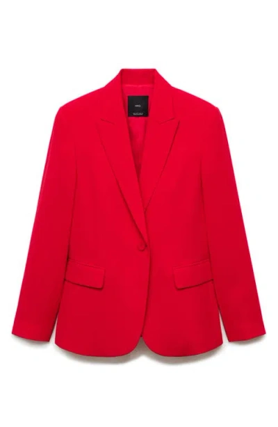 Mango Structured Suit Jacket In Red