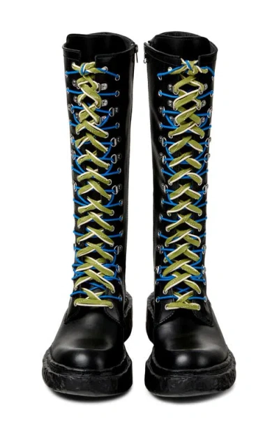 Camper Lab Vamonos Combat Boot In Black