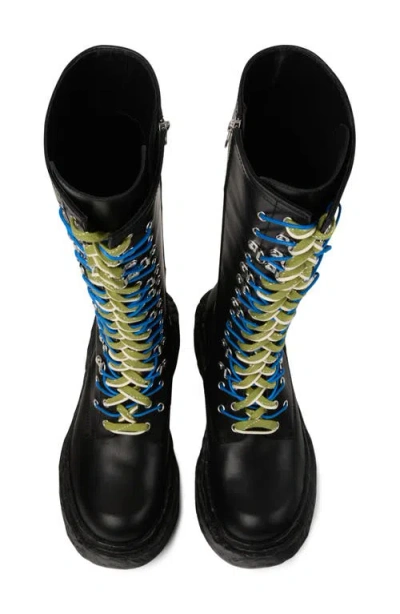 Camper Lab Vamonos Combat Boot In Black