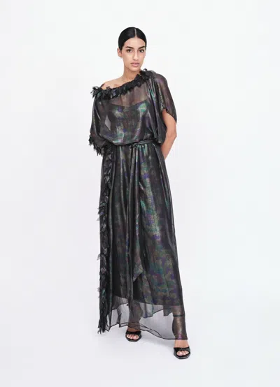 Baruni Coreopsis Kaftan. In White