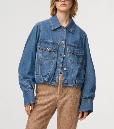 Loewe Denim Oversized Jacket In Blue