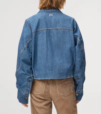 Loewe Denim Oversized Jacket In Blue