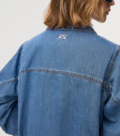 Loewe Denim Oversized Jacket In Blue