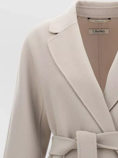S Max Mara Esturia Coat Belted Waist Long Length In Neutral