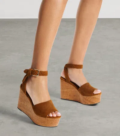 Jimmy Choo Goat Leather Slide Sandals With Soft Lamb Leather Lining In Brown