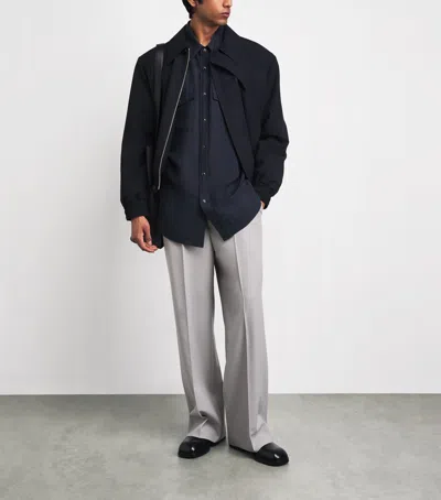 System Stripe Overshirt In Blue