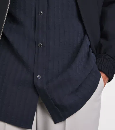 System Stripe Overshirt In Blue