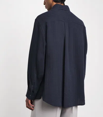 System Stripe Overshirt In Blue