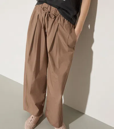 Max & Co . Cotton Drawstring Trousers In Grey
