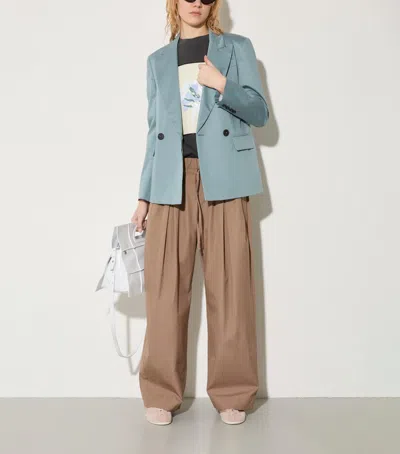 Max & Co . Cotton Drawstring Trousers In Grey