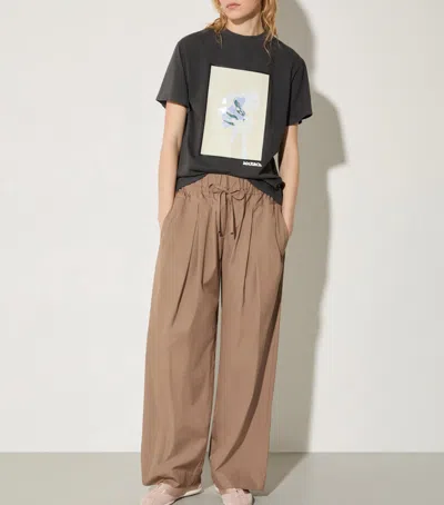 Max & Co . Cotton Drawstring Trousers In Grey