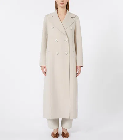 Max Mara Virgin Wool Coat In Beige