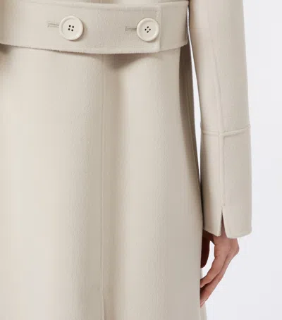 Max Mara Virgin Wool Coat In Beige