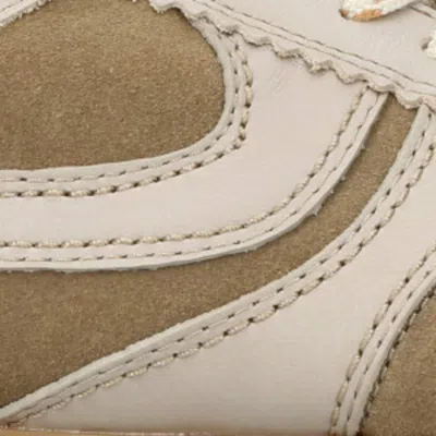 Dries Van Noten Women Beige Low-top Sneakers With Two-tone Lace-up In Suede Woman In Nude
