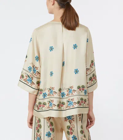 Weekend Max Mara Silk Printed Blouse In White