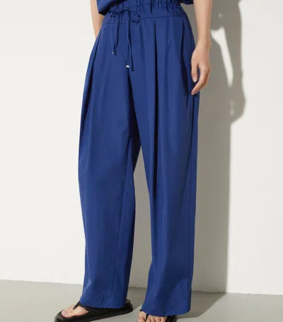 Max & Co . Cotton Drawstring Trousers In Blue