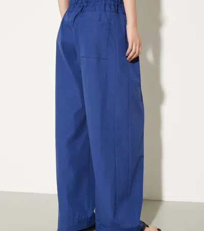 Max & Co . Cotton Drawstring Trousers In Blue