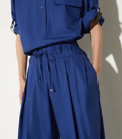 Max & Co . Cotton Drawstring Trousers In Blue