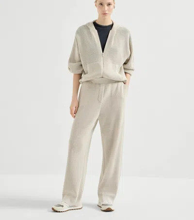 Brunello Cucinelli Stretch Cotton Jersey T-shirt With Precious Faux Layering In Black