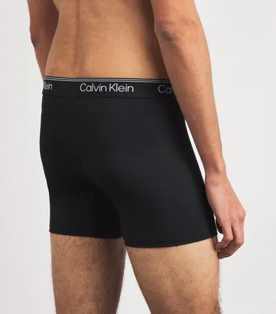 Calvin Klein Microfiber-stretch Boxer Briefs In Black