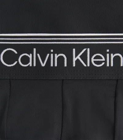 Calvin Klein Microfiber-stretch Boxer Briefs In Black