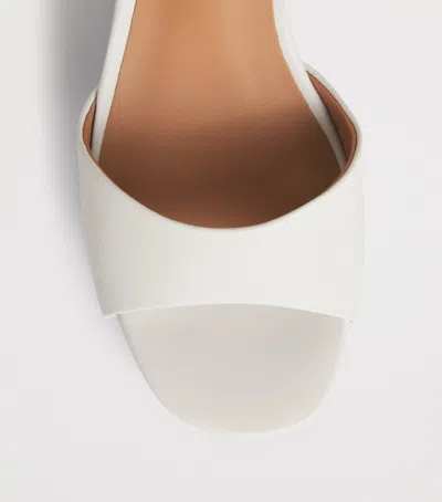 Maje Leather Platform Sandals 100 In White