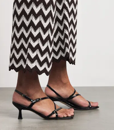 Maje Cotton Zigzag Crochet Trousers In Brown