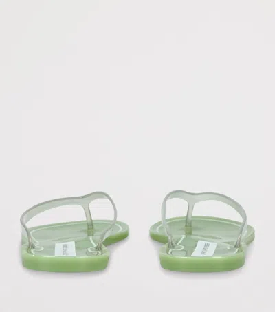Christopher Esber Jo Jelly-texture Flip Flops In Green