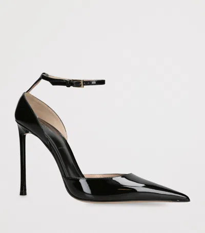 Tom Ford Patent Vertigo Heeled Sandals 105 In Black