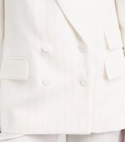Maje Double-breasted Blazer In White