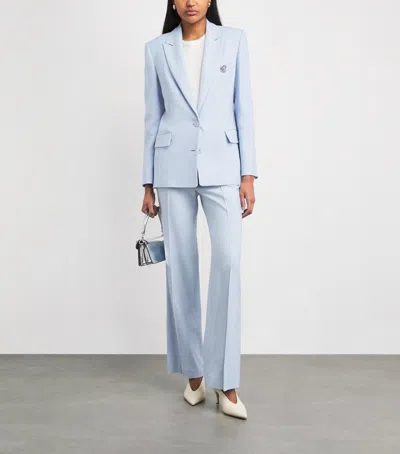 Maje Canvas Blazer In Blue