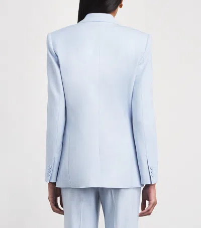 Maje Canvas Blazer In Blue
