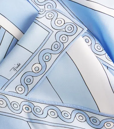 Pucci Silk Iride Top In Blue