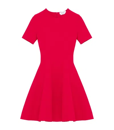 Alexander Mcqueen Mcqueen Short-sleeve Mini Dress In Burgundy