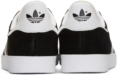 Shop Adidas Originals Black Suede Gazelle Sneakers
