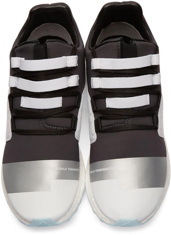 Y-3 Black Kozoko Low Sneakers In Grey | ModeSens