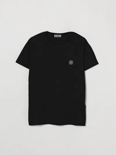 Stone Island Compass-patch T-shirt In Black