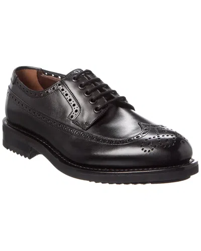 Ferragamo Marcus Leather Oxford In Black