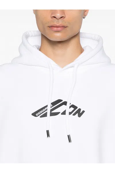Dsquared2 Icon New Generation Hooded Sweatshirt In White