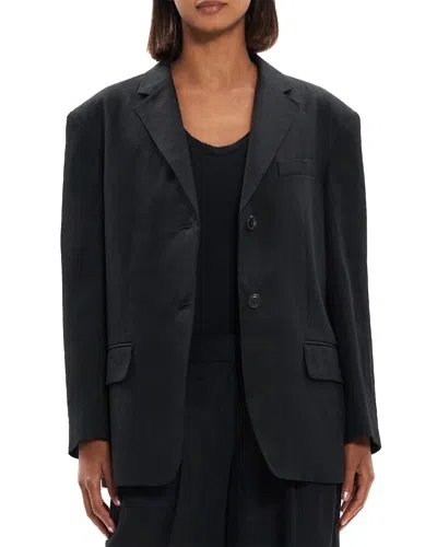 Theory Boxy Oversized Jacket In Black