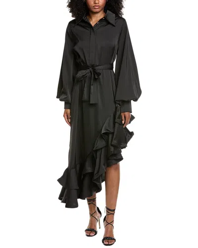 Beulah Solid Maxi Dress In Black