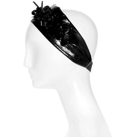 Shop Miu Miu Faux-leather Headband In Female