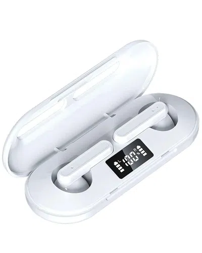 Kenro Tws Wireless Led Earbuds In White