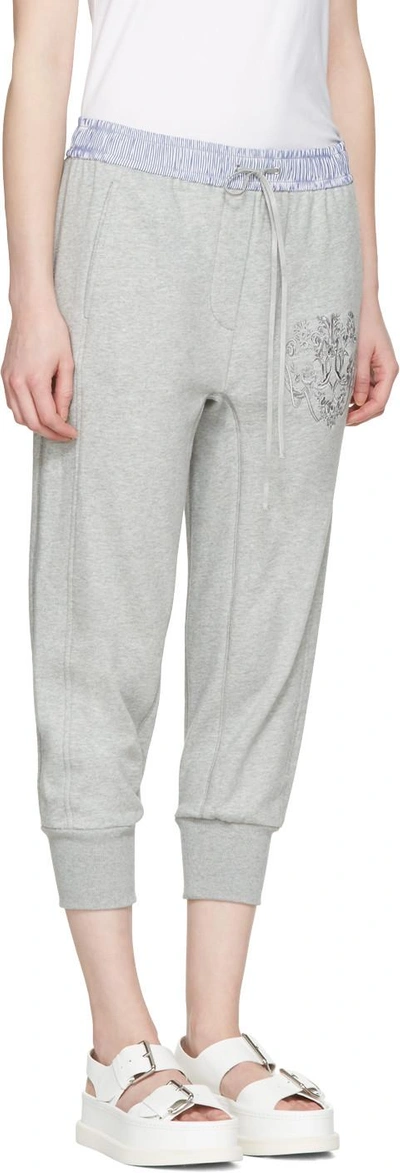 Shop 3.1 Phillip Lim / フィリップ リム Grey Embroidered Lounge Pants