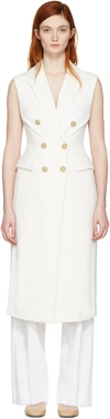 3.1 PHILLIP LIM / フィリップ リム White Long Sculpted Vest