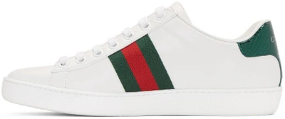 Shop Gucci White Safety Pin New Ace Sneakers