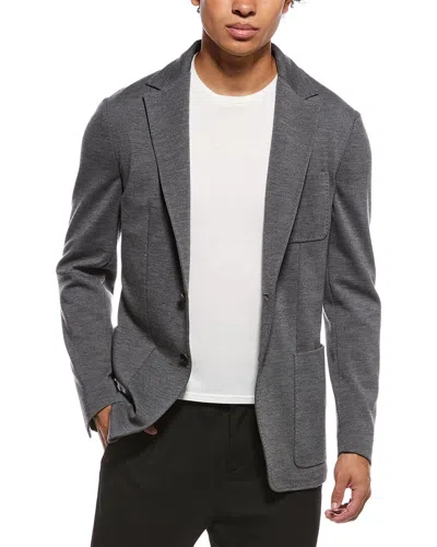 Canali Wool Blazer In Gray